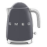 Глянцевий електричний чайник Smeg KLF03CREU чайник з полірованим носиком м'яким відкриттям кришки, фото 5