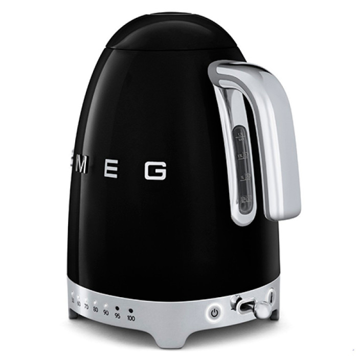 Електричний чайник Smeg KLF04BLEU стильний глянсовий чайник з 3D логотипом та шкалою температури