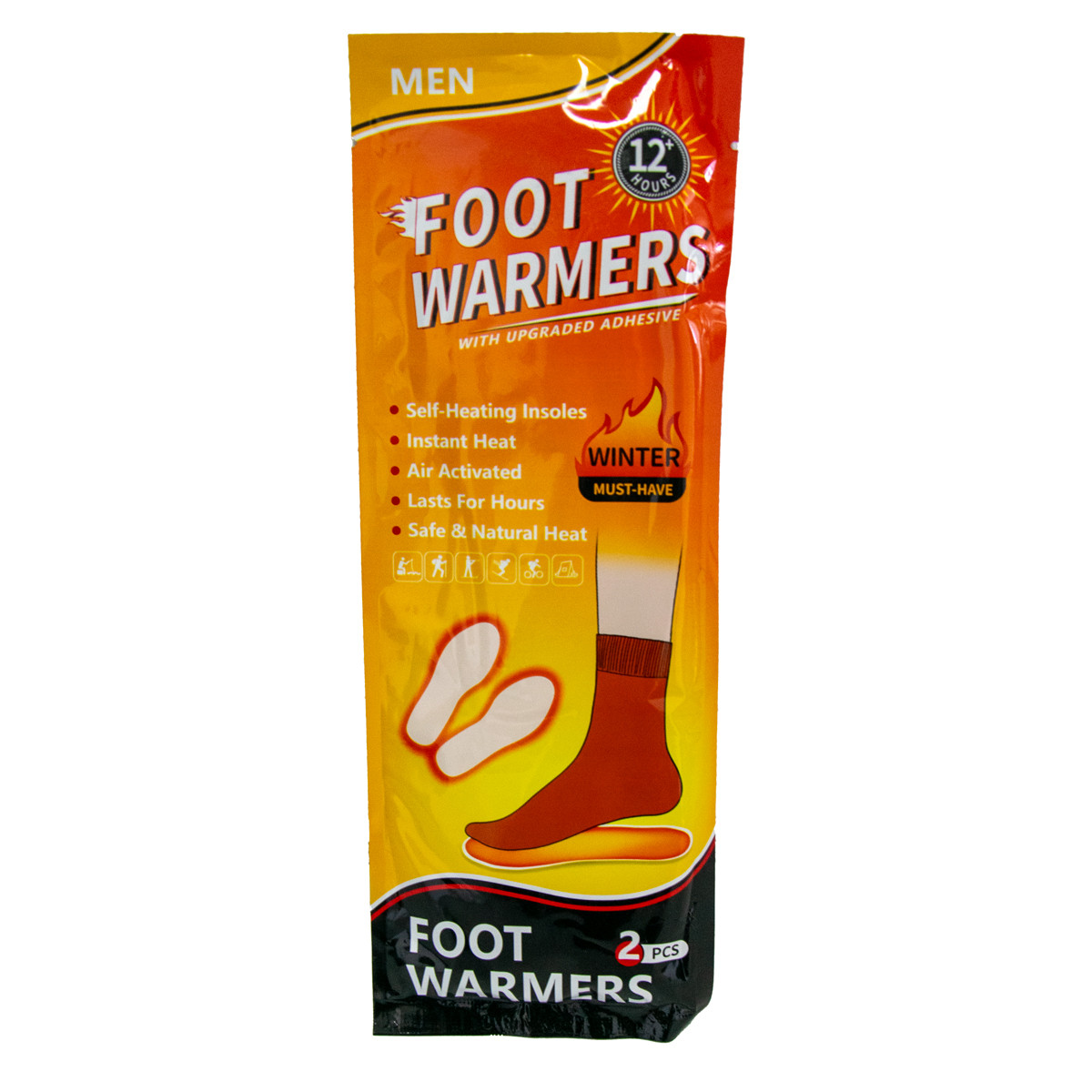 Термостілки для ніг Розмір 40-44, Foot Warmers MEN, хімічні устілки з підігрівом, теплі устілки