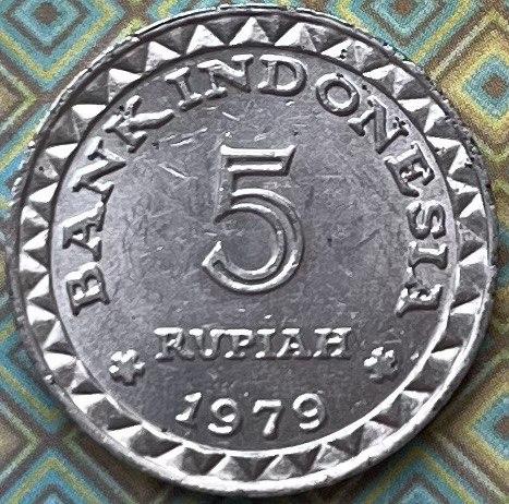 Монета Індонезії 5 рупій 1979 р., фото 1