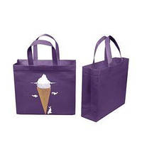 Эко- Сумка ВОХ  з ручками і блискавкою Айсберг; 320-270-100; 85 гр / м кв.; Фіолетовий 86487