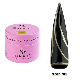 Гель-фарба для дизайну золота Dnka Gold Gel, 5 грамів