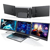 Комплект із двох моніторів LAPTOMO S3 IPS, 1920x1200 14 дюймів Сірий
