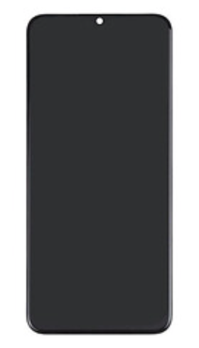 Дисплей (екран) Oppo A55 4G, чорний, з передньою панеллю, оригінал PRC