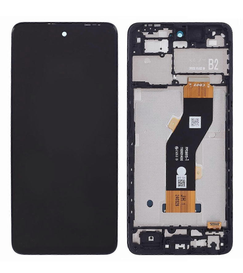 Дисплей (екран) Tecno Spark Go 2024 BG6, чорний, оригінал PRC, з передньою панеллю