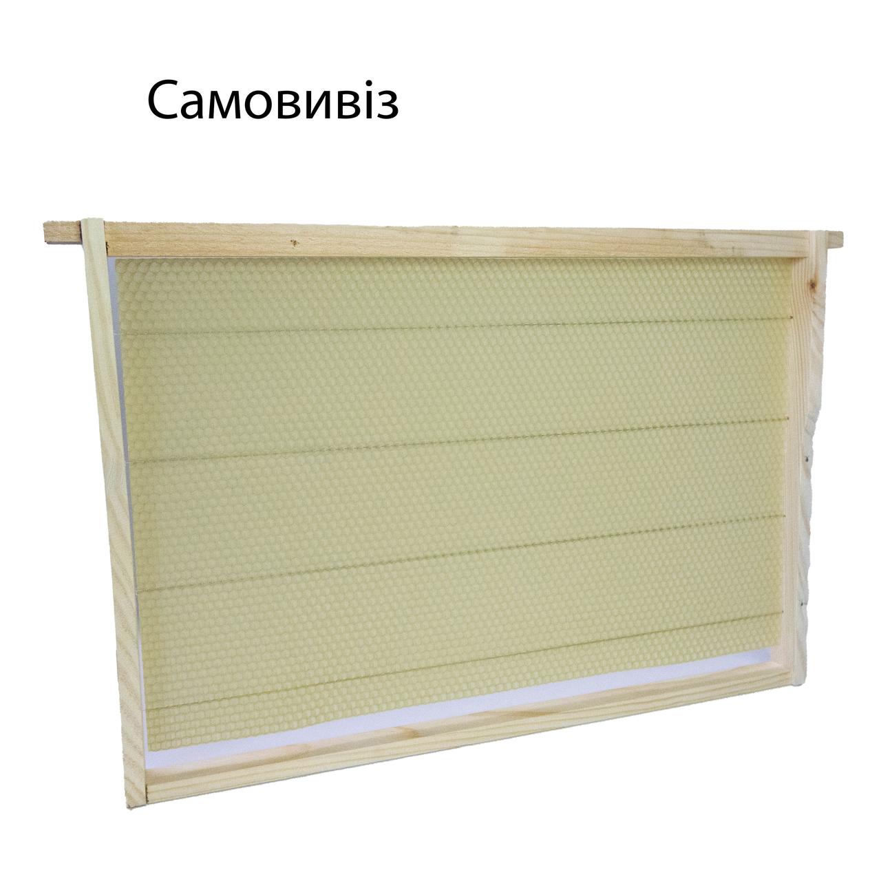 Рамка для улиці Дадан 435x300 мм. зібрана з вощиною (Короградська)