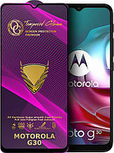 Захисне скло Motorola Moto G30 | XT2129 проклеювання по всій поверхні, чорне