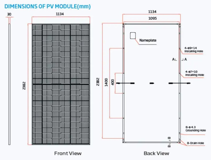 Солнечная панель 615 Вт TRINA SOLAR TSM-NE19R: купить недорого в