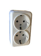 Розетка подвійна зовнішня c з/к Lemur Techno Systems