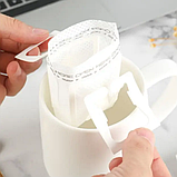 Дріп пакети для кави 100 шт в упаковці пусті дріп пакети для приготування кави дріп кава mlk shop, фото 3