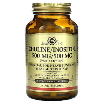 Solgar Choline/Inositol 100 вегетаріанських капсул
