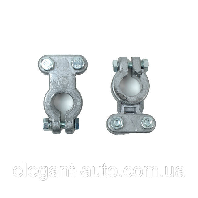 Клеми акумуляторні вантажні свинець 2шт "Україна" пряма (вага 400гр)