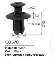 Кліпси C0578 розпірні MAZDA, FORD, HYUNDAI (092-51-833, 09251833, M-455-56143, W705845S300 (уп.100шт
