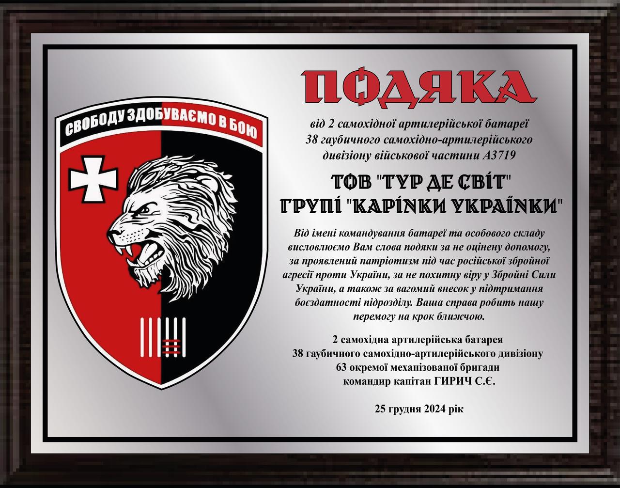 Диплом Грамота Подяка