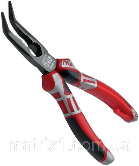 Довгогубці загнуті 45° 170 мм покриття TitanFinish ручки SoftGripp 3K NWS 141-69-170