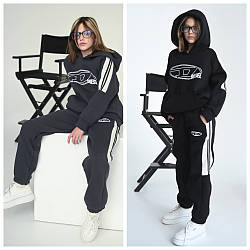 Стильний теплий спортивний костюм оверсайз унісекс, р-ри на рости 146-152,152-158,158-164,164-170