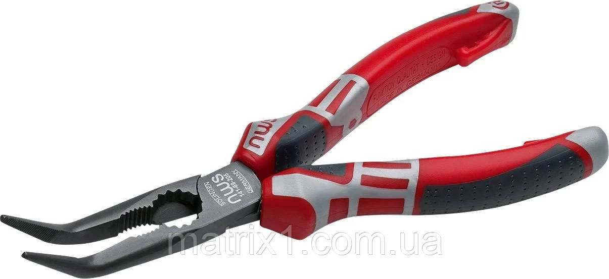 Довгогубці загнуті 45° 205 мм покриття TitanFinish ручки SoftGripp 3K NWS 141-69-170