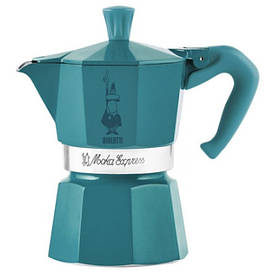 Гейзерна кавоварка Bialetti Moka Express Winter Wonderland 130 мл. 3 чашки Turquoise
