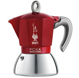Гейзерна кавоварка Bialetti 150 мл Moka Induction Red 4 чашки