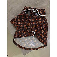 Брендова сорочка для собак Louis Vuitton на кнопках, коричнева.Хіт! L S
