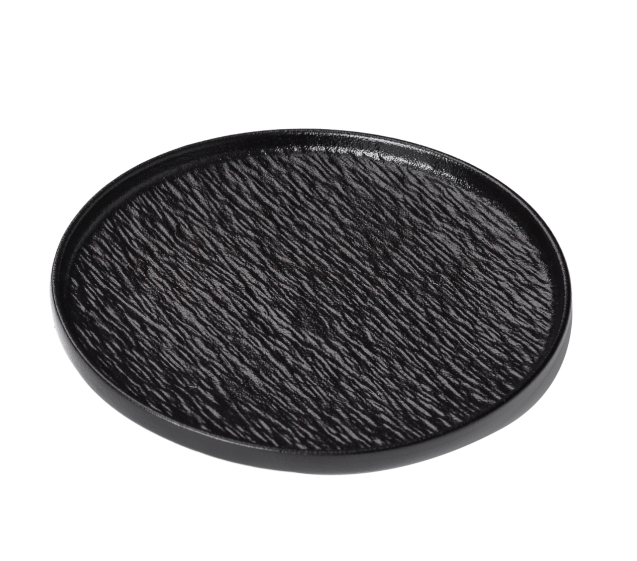 Чорна керамічна тарілка 20см