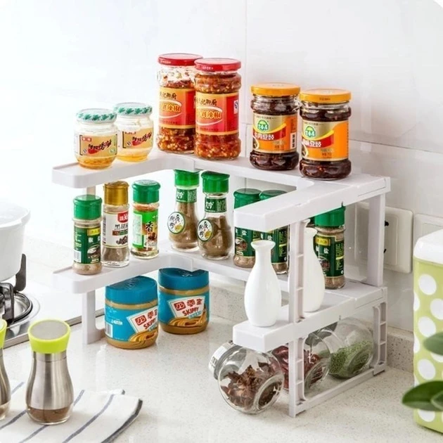 УЦЕНКА! Органайзер полка для специй и банок Spicy Shelf белая (Плохая упаковка 2589)