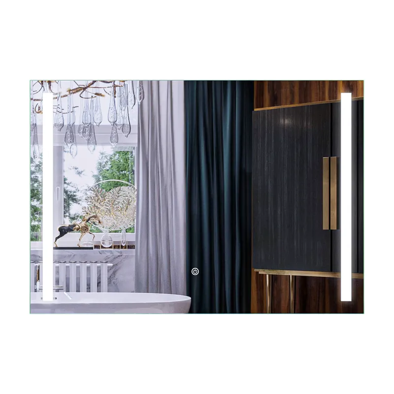 Дзеркало Mixxus Premium LINES MR18-100x70-REVERSE (LED Touch, Anti-fog, димер) (MP6627), фото 1