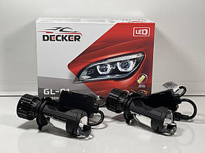 Світлодіодні міні лінзи Decker GL-01 Pro H4 65 W 9000 lm 9-32v 6000 k