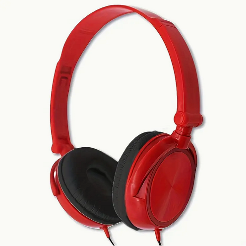 Дротові навушники з мікрофоном штекером 3,5мм S-FA009Red, фото 1