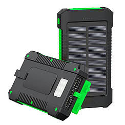 Зовнішній акумулятор повербанк 16000 mah Power Bank з сонячною батареєю і ліхтариком Mg