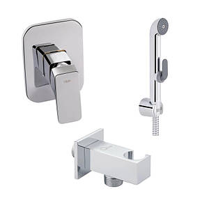 Комплект для душу Qtap Namesti Chrome: Змішувач для душу QTNAM6025102NC + Гігієнічний набір QTSETCRMA021 +