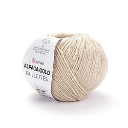 Пряжа з паєтками Yarnart Alpaca gold pailliettes 9302