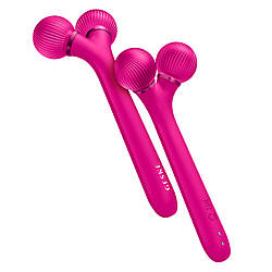 Електронний ультразвуковий ролик для обличчя GESKE Sonic Facial Roller 4в1 magenta