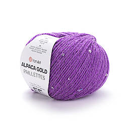 Пряжа з паєтками Yarnart Alpaca gold pailliettes 9308