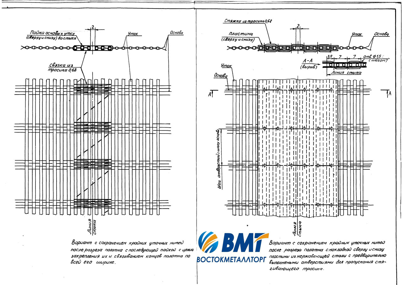 Способы соединения конвейерной (тросиковой) сетки - фото 3 - id-p452678500