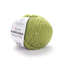 Пряжа з паєтками Yarnart Alpaca gold pailliettes 9310