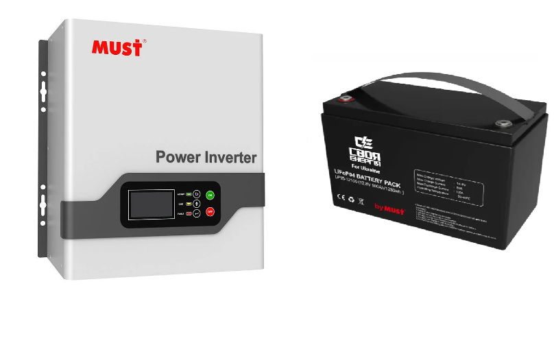 Автономний комплект інвертор Must EP20-1000 PRO + АКБ LP1500-12100 12V 100Ah