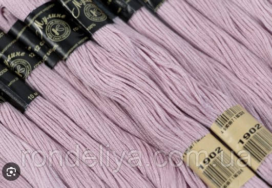 Нитки мулине ПНК им. Кирова, цвет 1902 (сиреневый), фото 1