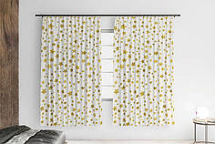 Штори з принтом «Золоті зірки. Патерн»