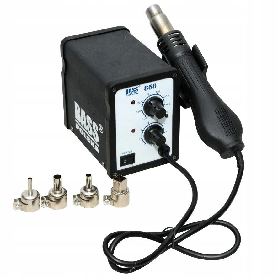 Апарат для зварювання пластику з насадками 650 Вт 120 л/хв Bass Polska 4854
