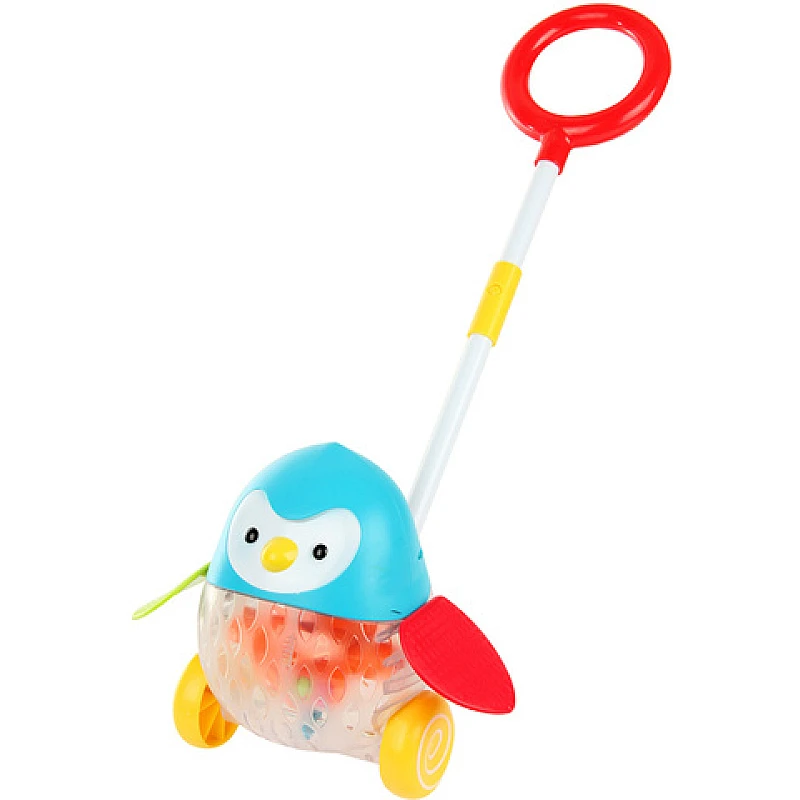 УЦІНКА № 95 Немає 1 тростинки. Пошкоджене пакування. Каталка на колесах зі світловими ефектами Пінгвінчик, фото 1