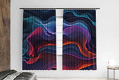 Штори з принтом «Кольорові хвилі»