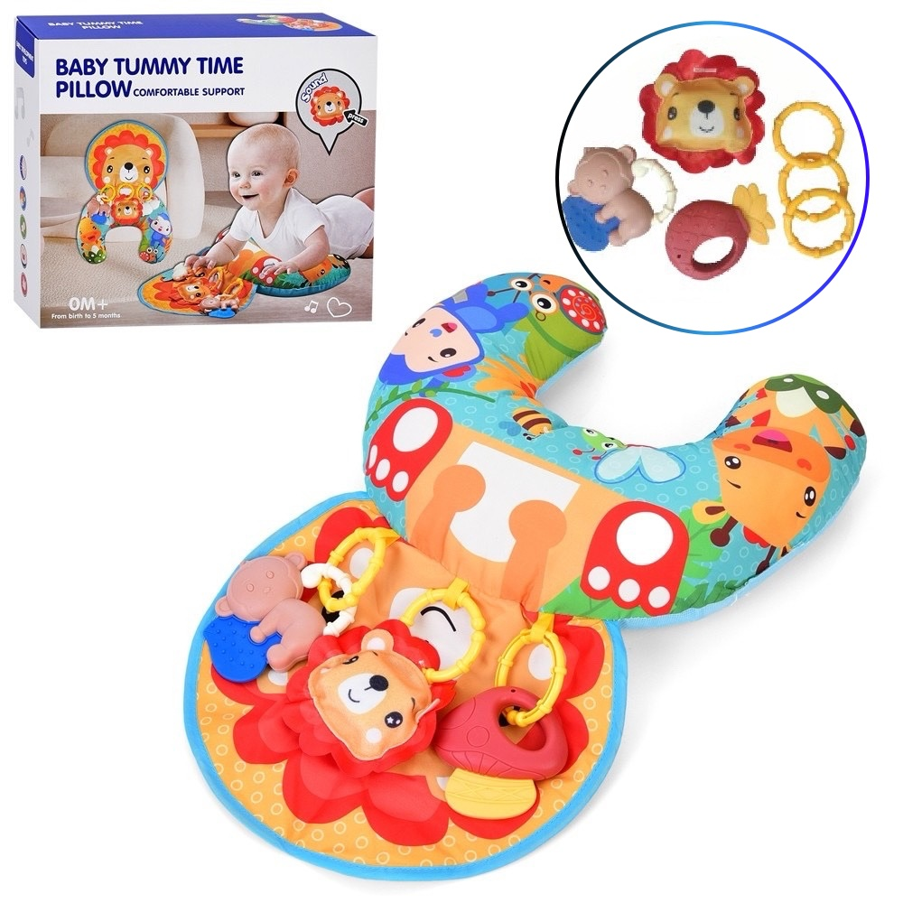 Розвиваюча дитяча подушка Килимок для немовляти 918-905A-906A Левеня, фото 1