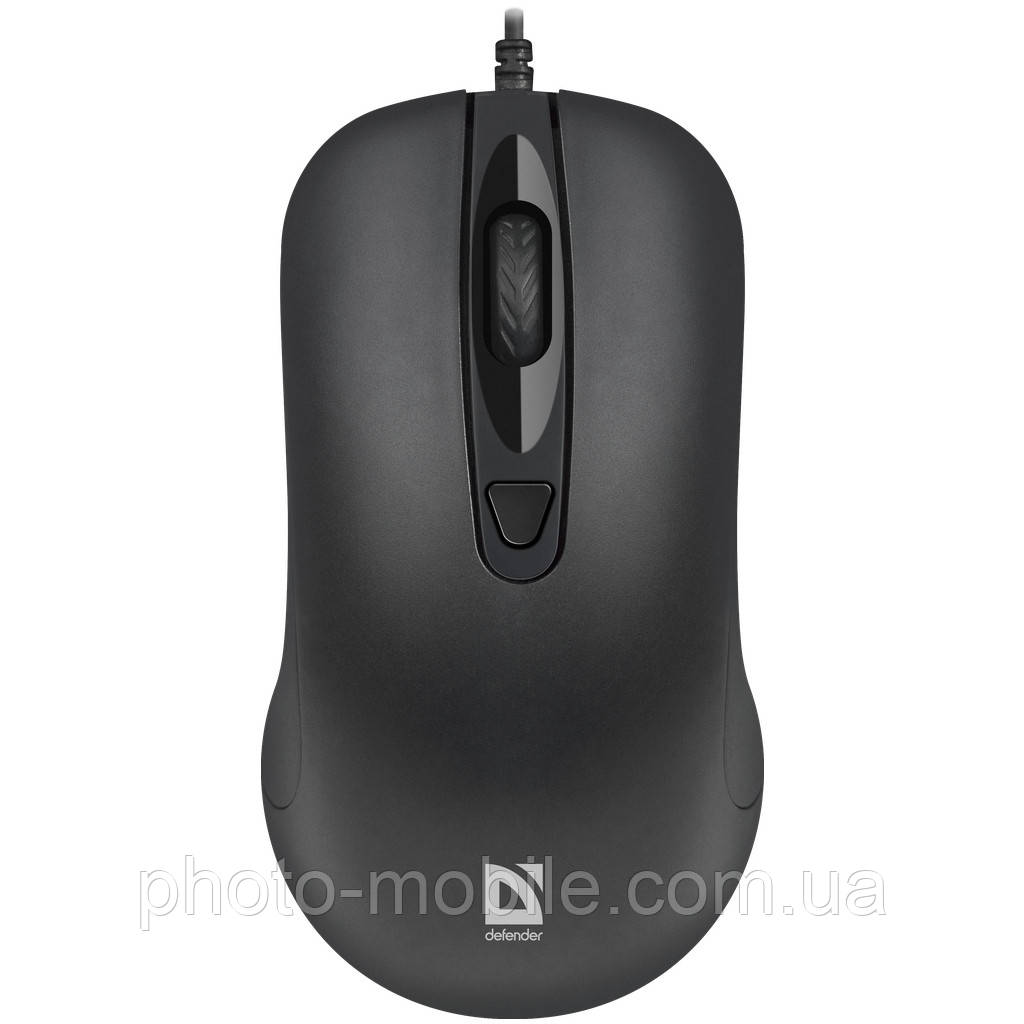 Комп'ютерна миша Defender Classic MB-230, USB, оптична, 1600 dpi, 4 кнопки, 1.5 м Black
