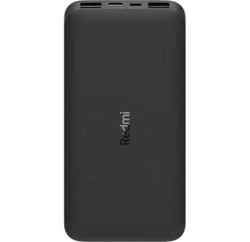 Повербанк Xiaomi Redmi 20 000mAh 18W Fast Charge QC 3.0, 2 USB-A, Micro-USB, Type-C, зарядка низьким струмом Black