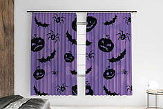 Штори з принтом «Гарбузи на фіолетовому фоні»