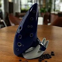 Окарина музичний інструмент кераміка з підставкою