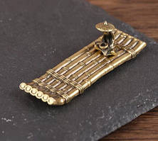 Мініатюра бронзова китайська мотив Старець на плоті