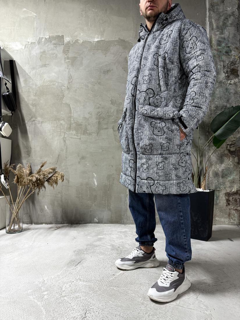 Куртка зимова з капюшоном чоловіча зима унісекс