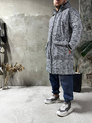 Куртка зимова з капюшоном чоловіча зима унісекс, фото 1